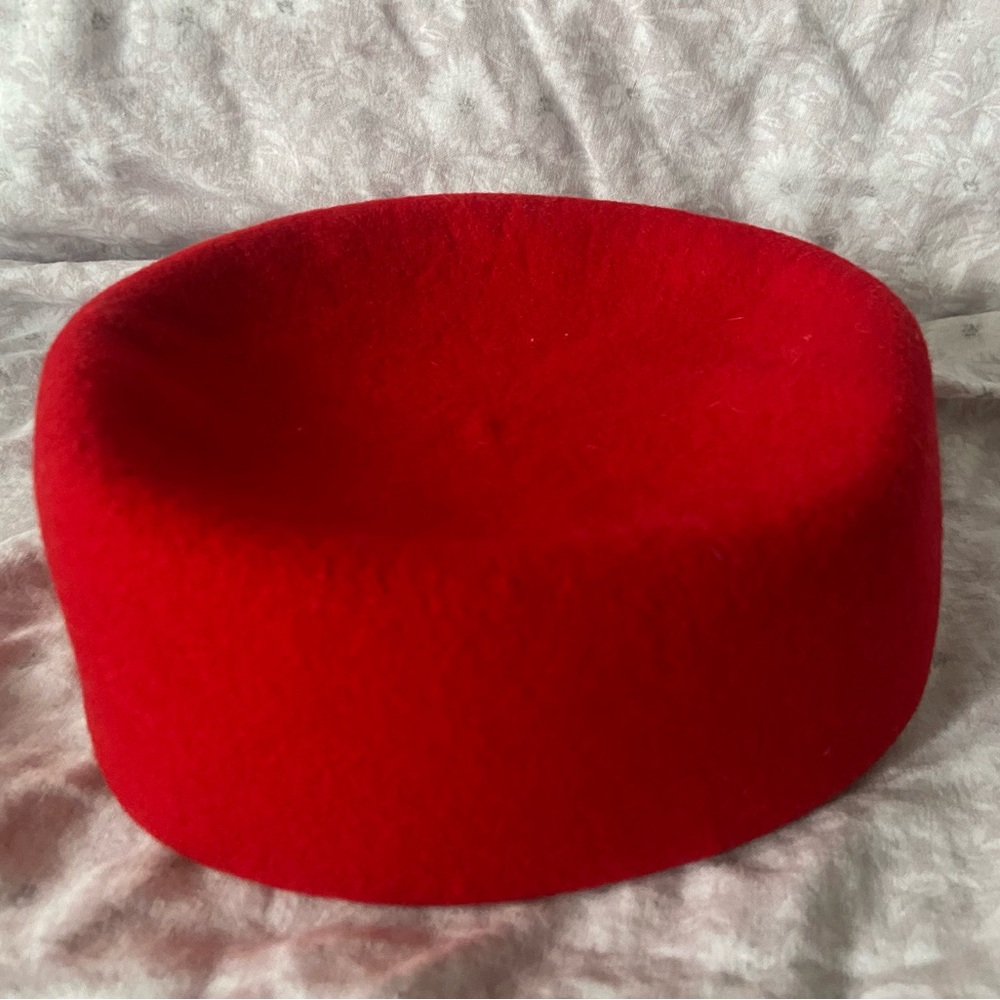 Vintage Red Wool Hat